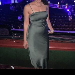 Zara Silk dress - midi/maxi - small